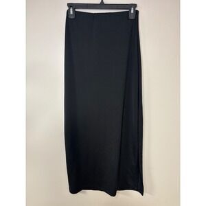 Guess Jeans Vintage Black Stretch Maxi Skirt American Tradition USA Made Size S